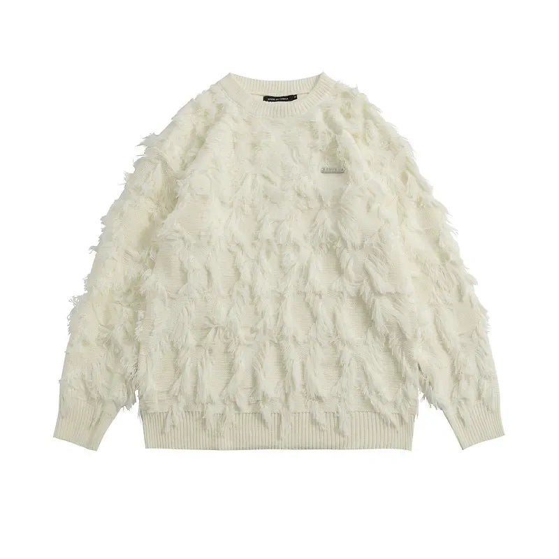 Mens Cotton Crewneck Screen Print Sweatshirt Oversized Ribbed Sweatshirts for Men