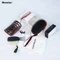 Luxury Hair Care Set Salon Home Gift Rose Gold Vented Boar Bristle Massage Detangling Hair Brush with Craft Paper Box and Pouch