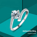 Wholesale 100% Moissanite Ring 1CT  Brilliant Diamond Engagement Ring for Women Girl Promise Gift 925 Sterling Silver Jewelry