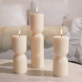 J6-161 INS Style Stripe Cylindrical Aromatic Candle Mold DIY European Geometry Roman Pillar Candle Pendant Mold