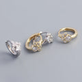 High Quality Unique Design S925 Sterling Silver Cubic Zircon Paw Claw Pattern Hoop Earrings for Women YHE0371