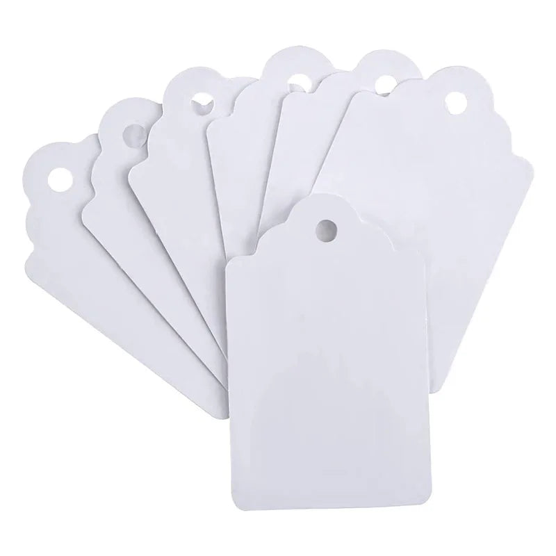 Custom Small Label Hang Tags Writable Unstrung Marking Price Tags White Merchandise Tags for Sale