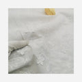 Hot Sale 100% Cotton  White 3D Flower  Embroidery Woven Fabric for Women's Dress