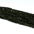 Factory Wholesale Price 100% Natural 3mm Faceted Golden Obsidian Loose Gemstone Beads