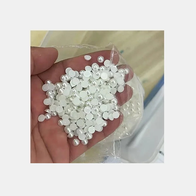 Wholesale Factory Flat Half ABS Half Round Pearl Beads Different Colors