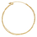 Fashion Vintage Multi Layer Beads Necklace INS Trendy 18K Gold Plated Stackable Choker Necklace for Women