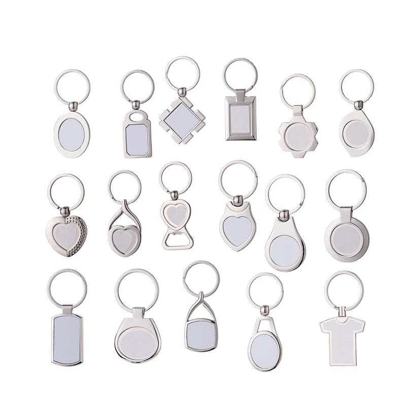 Custom DIY Keyring Keychain Blank Sublimation Metal Keychain Key Holder Personalized Keychains