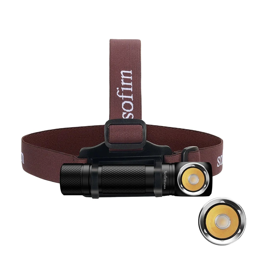 Sofirn Powerful 1200lm LH351D LED Headlamp 18650 Torch USB Rechargeable Head Lamp With Magnet Tail