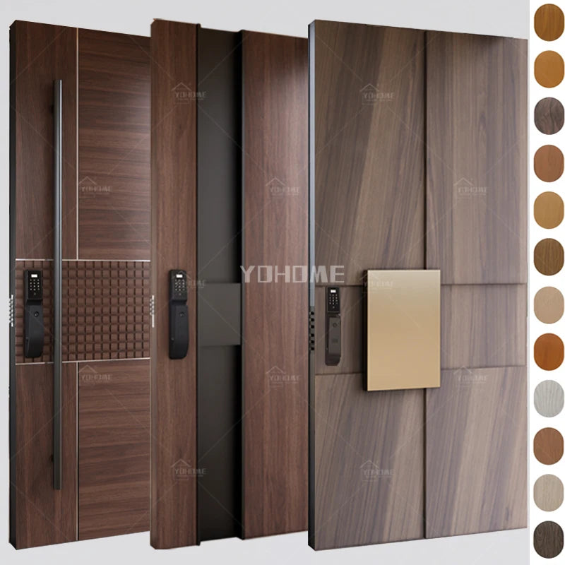 Australia Villa Outdoor Doors Timber Entrance Security  Doors for House Wooden Pivot Exterior Front Door