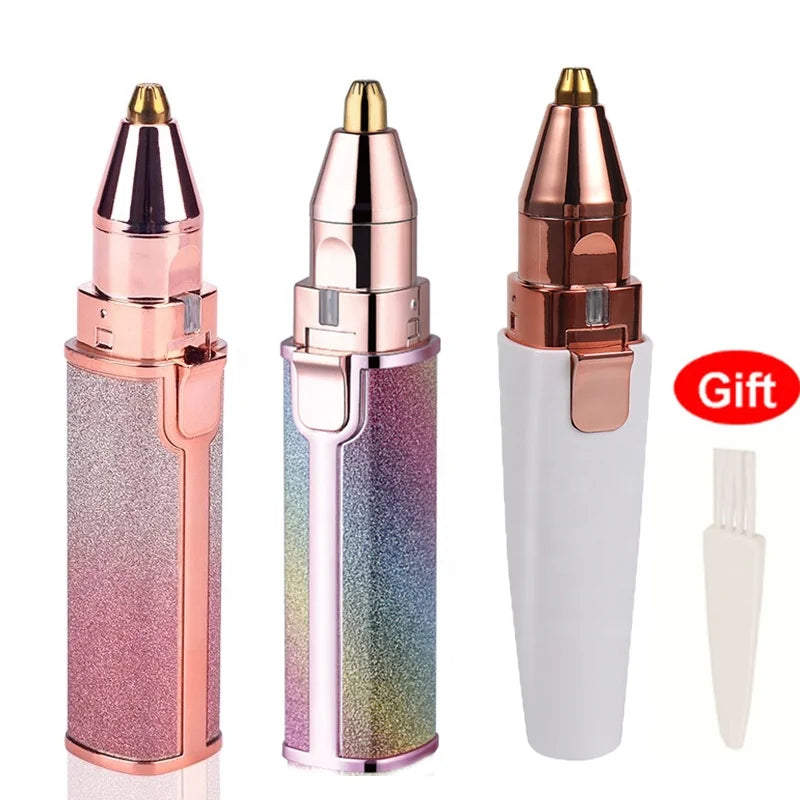 Electric Eyebrow Puller 2 in 1 Facial Body Hair Remover Mini Portable USB Brows Eyebrow Trimmer Hair Shaver for Men& Women