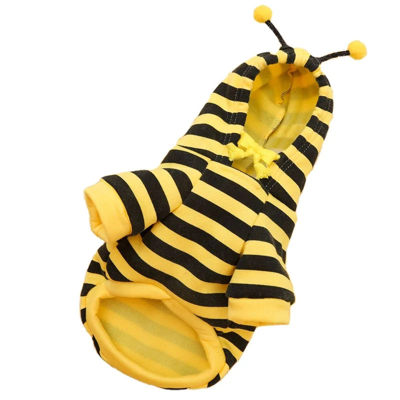 Drop Shipping Autumn Cute Bee Cat Clothing Small Winter Dog Luxury Clothes for Dogs