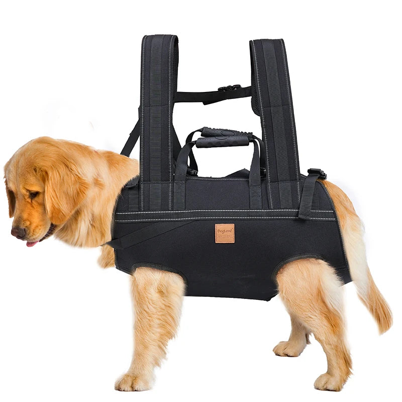 Adjustable Foldable Washable Creative Dog Lift Harness Sling Carrier Hind Leg Stair Support Backpack for Elderly Disabled Large
