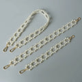 Meetee B-C151 32/46/61cm DIY Decorative Accessories Spring Summer Fashion Ladies Pure White Pearl Braided Handbag Underarm Bag Chain