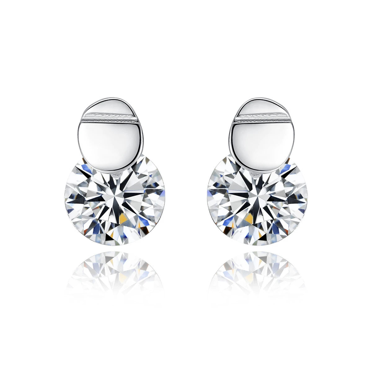 Daidan Cubic Zirconia Earrings Wholesale Earring Gold Plated Elegant Silver Stud Korean Earrings for Women