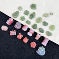 Various Nephrite Jade Pendant Carving Agate Charms Necklace