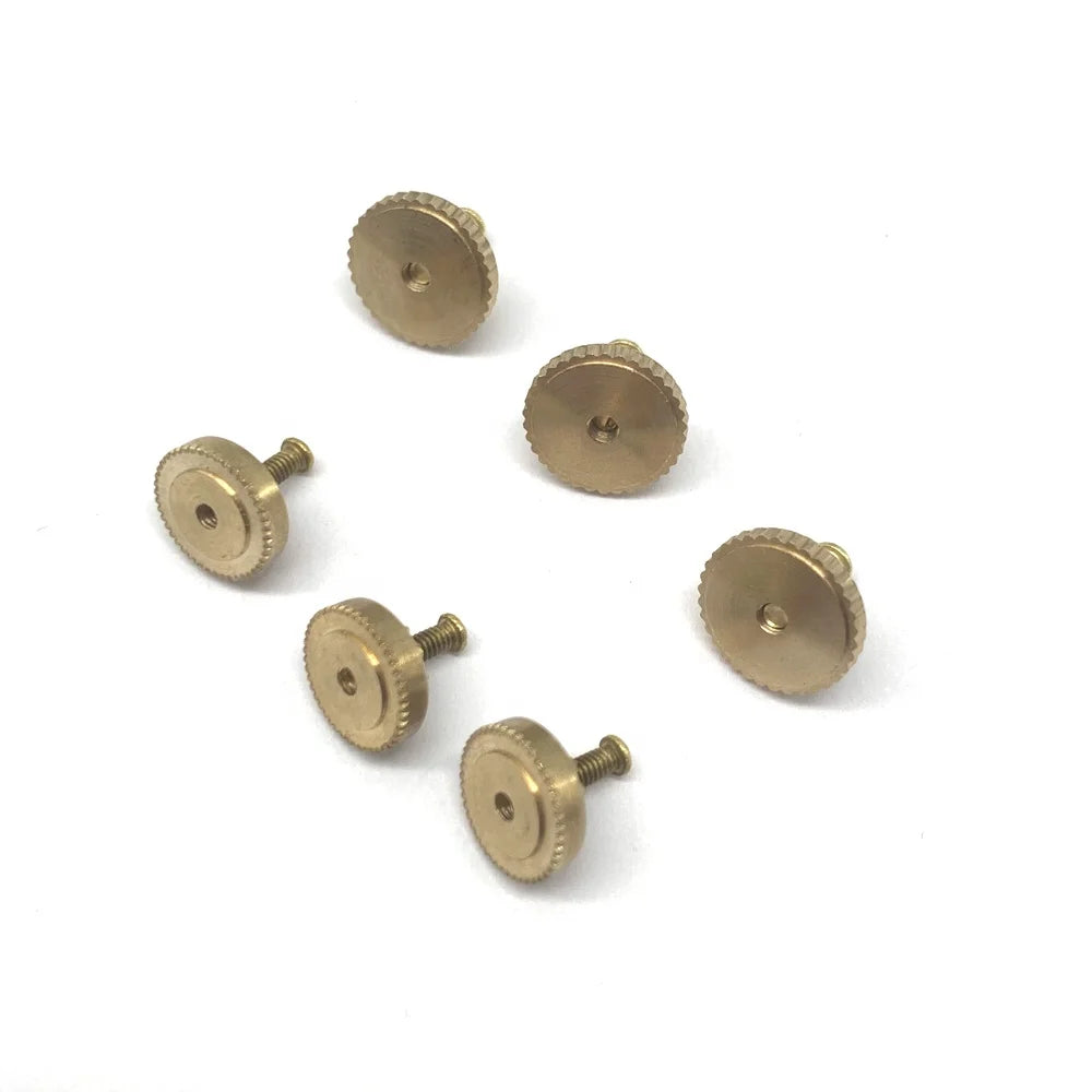 Raw Brass butterfly Clutch Pin Back for Badge with Screw
