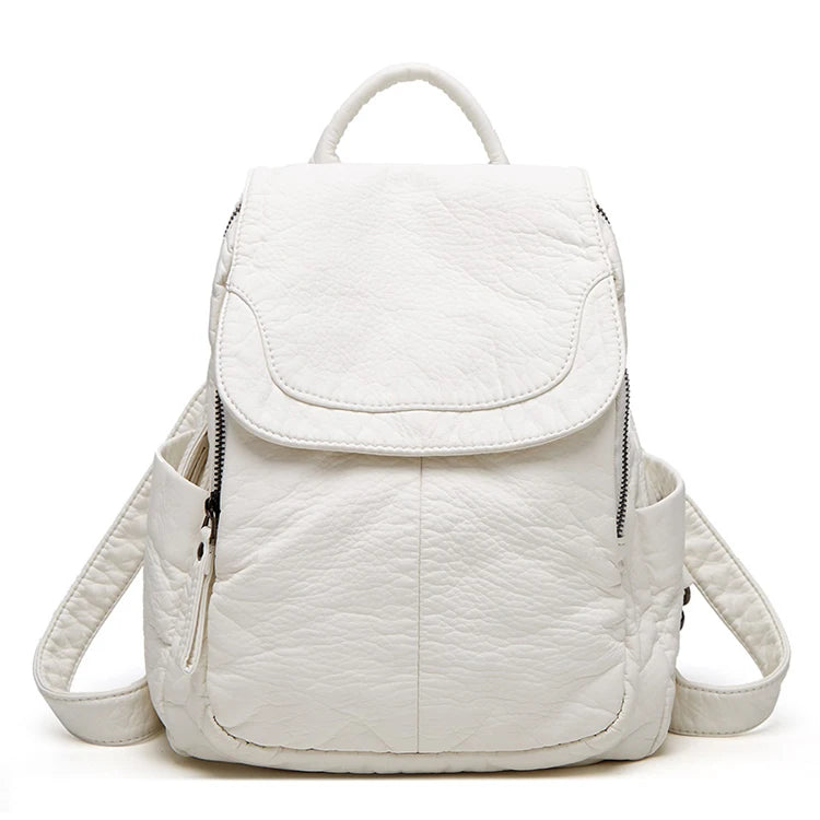 2025 Custom Compact Daily College Laptop Backpack Teenager Anti-Theft Leather Bag Geometric Pattern Wholesale Polyester Lining