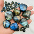 Wholesale natural small crystal heart Labradorite Heart For healing energy