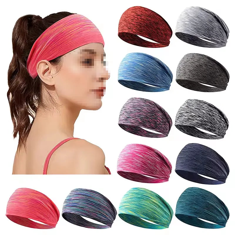 Women's Workout Headbands Elastic Non Slip Sport Sweatbands Moisture Wicking Running Headband Athletic Yoga Hairbands for Women