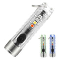 S11 Transparent Keychain EDC LED Flashlight 400 Lumens USB Rechargeable IP65 Portable Powerful Multifunctional Outdoor Emergency