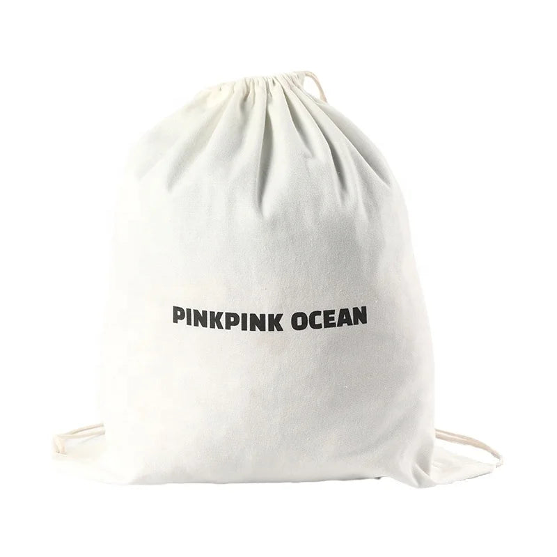 Cotton Drawstring Bag With logo Custom Eco Friendly Promotion Bags Large Capacity Backpacks