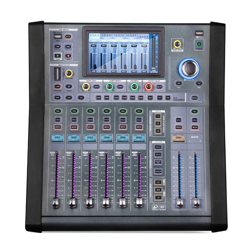 Depusheng MD16 Factory Best Selling 18 Channel Professional Digital Audio Mixer DJ Console