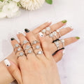 Wholesale Jewelry Women Gra Certificate Cut VVS Moissanite 925 Sterling Silver Adjustable Rings