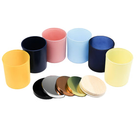 Wholesale Hot-selling Empty Hollow Candle Container 7oz 9oz Candle Jars with Lids Tumbler Jar for Candle Making Supplies