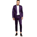 Made to Measure Purple Bespoke Evening Men Suits 2 Pieces (Jacket+Pant) Business Slim Fit Suits Tuxedo Set for Men