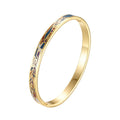 Custom Fashion Colorful Enamel Gold Plated Stainless Steel Bangle Women's Jewelry Accessory