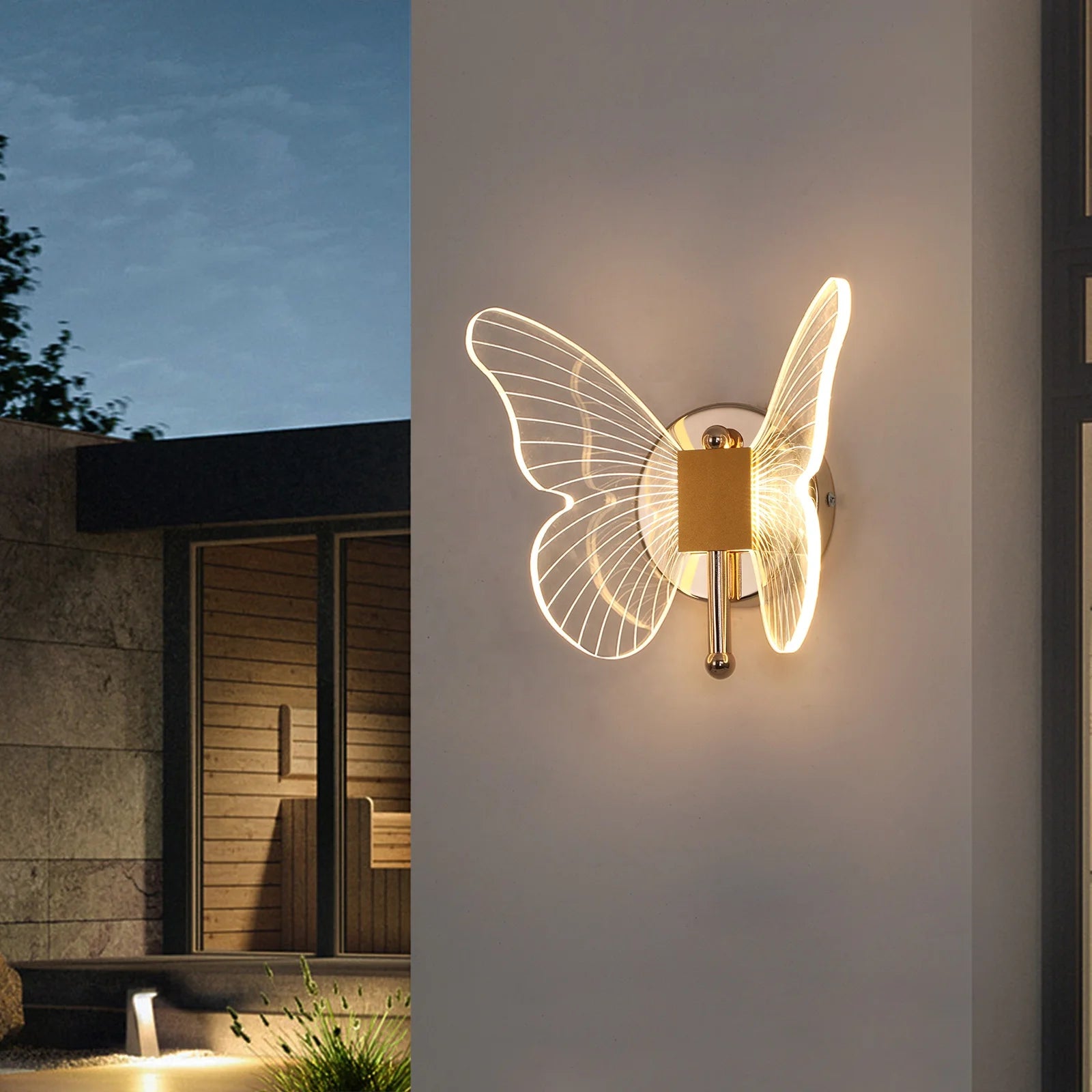 Butterfly Led Wall Lamp Bedside Hallway Design Wall Decor Light for Bedroom Living Room Dining Room