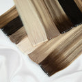 LeShine Genius Weft Hair Extensions Cuticle Intact Russian Virgin Double Drowned Genius Weft Hair Extensions