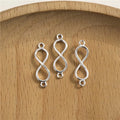 Genuine 925 Sterling Silver Infinity 8 Clasps with Closed Ring for Jewelry Necklace Bracelet Making Connector