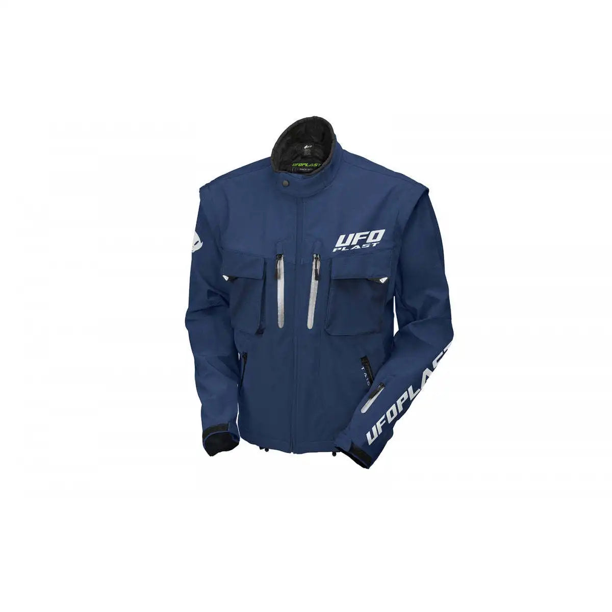 TAIGA Enduro Jacket for Motorcycle Auto Racing Blue Sportswear with Included Protections and Detachable Sleeves