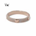 Minimalist Style Tiny Heart Shape Rings Rose Gold Plated Silver Ring 925 Silver Jewelry