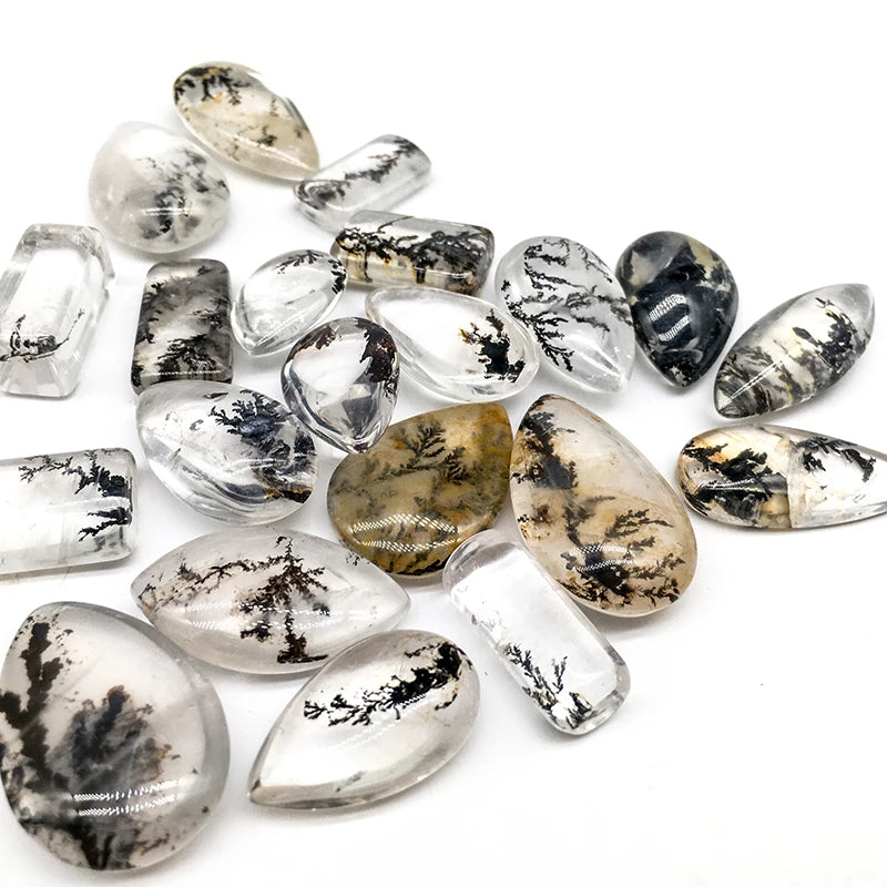 Natural Wholesale Crystal Big Size Tree Dendritic Agate Gemstone Pendant Jewelry for Women Necklace Jewelry Making