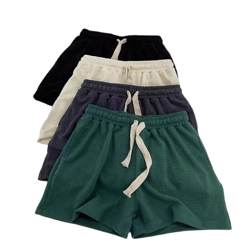 Men's Custom Sports Shorts French Terry Waffle Workout Running Sweat Cotton Loose Fit Streetwear for Gym Casual Style