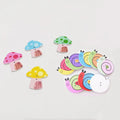 Wholesale Cute Cartoon 2 Holes Mushroom Snail Design Wood Buttons for Decoration
