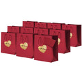 DIY Logo Red Small Mini Paper Gift Bag Ribbon Handles for Candle for Valentine's Day Christmas Gifts Your Wife Handmade Crafts