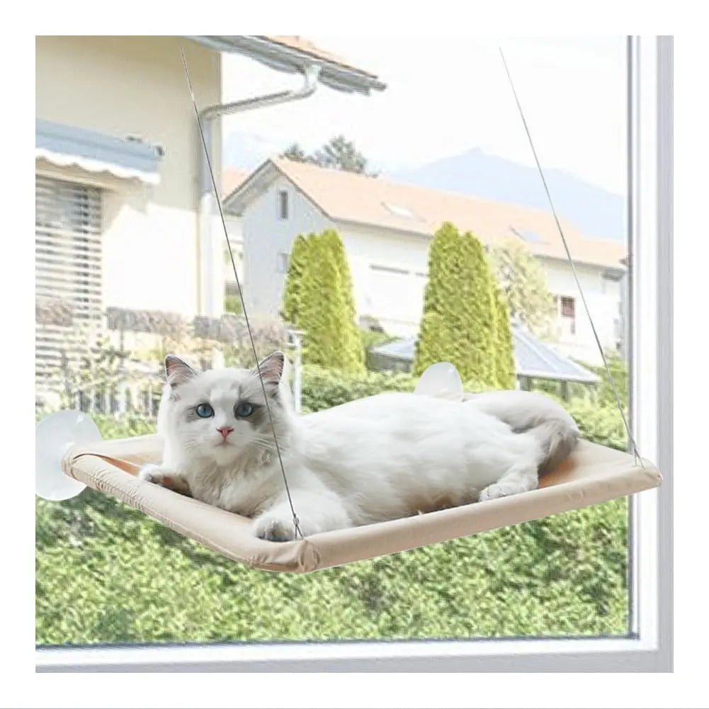 Custom Plastic Cat Window Perch Silicone Sucker Mounted Pet Seat Window Mounted Cat Bed Hammock for Cat Sleeping