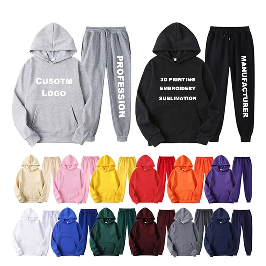 Sweatpants and Hoodie Set Jogger Set Jogging Suits Private Label Blank Track Sweat Suits Custom Tracksuits Sweatsuit Men Vendor