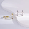 Wholesale Earrings Jewelry Gold Rhodium Plated Cubic Zirconia Round Square Bar Huggie 925 Sterling Silver Fine Jewelry Earrings