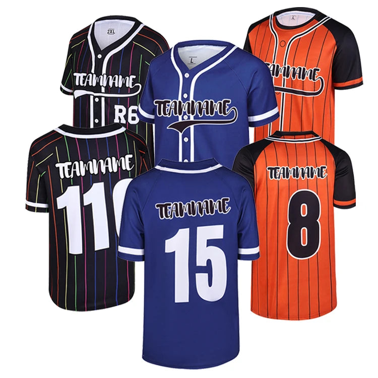 Custom Logo Print Team Name Number American Baseball Jersey Men Women Baseball Shirts Custom Made Sublimation Baseball Uniform