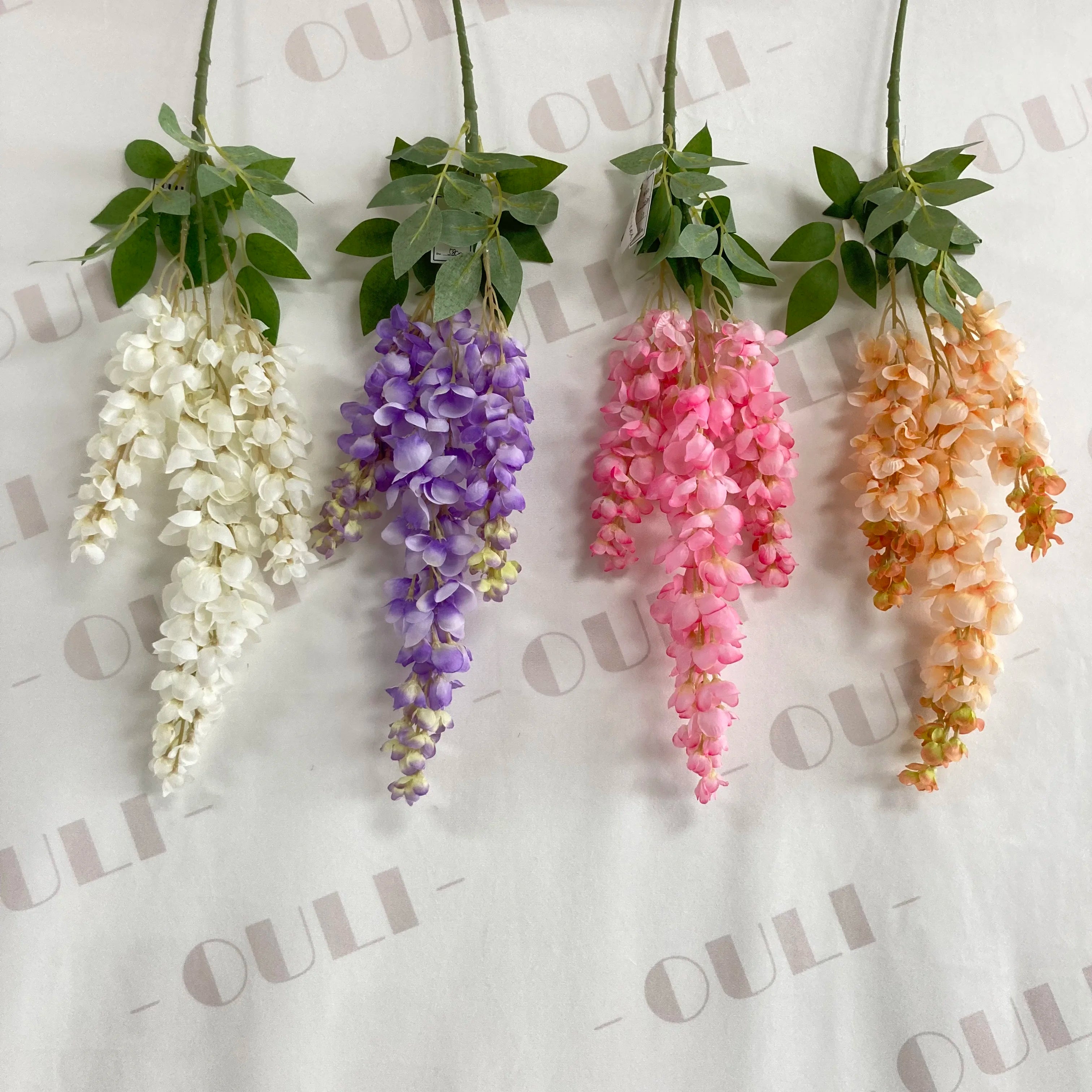 LU-008 Popular Simulation Flowers  Artificial Silk Vines Artificial Wisteria Hanging Flowers for Wedding Decorative