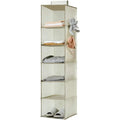 Customized Large Capacity Folding Hanging Storage Bags Non-woven Fabric Dust Multilayer Door Wall Sundry Organizer Hanger Pouch
