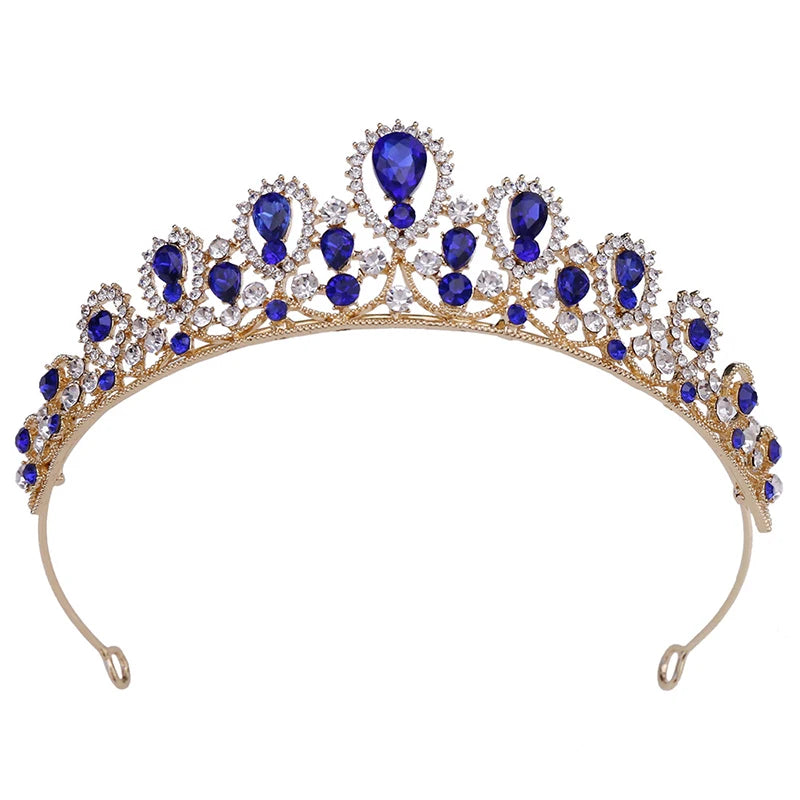 Romantic Luxury Rhinestone Bridal Tiara Tiaras Fashion Wedding Flower Crown Pageant Crowns Crystal Baroque Queen Diademe Mariage