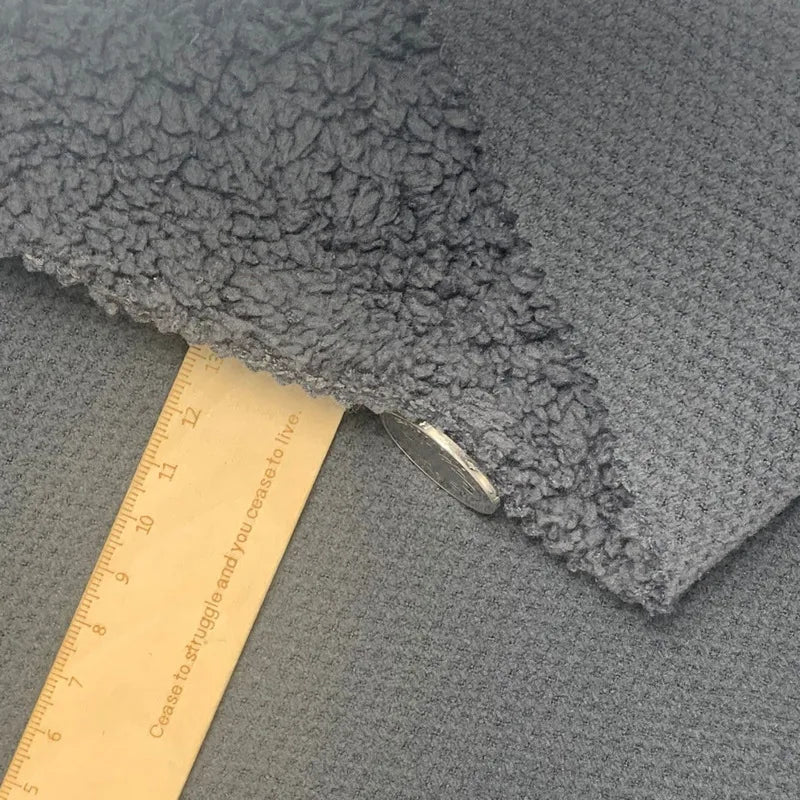 Mesh Polar Fleece Sports Casual Hoodie Coat Fabric Shu Cotton Thick Needle Double Color Cloth Woven Technique Plain for Bag