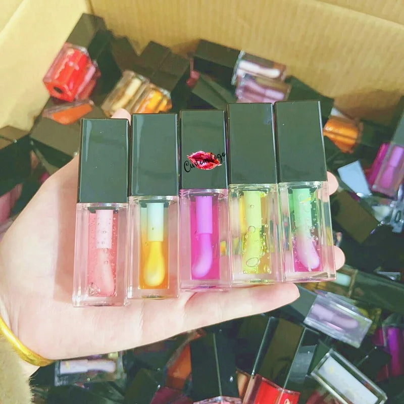 Make Your Own Logo Sweet Lips Color Changing Lip Gloss Plumper Flavoring Oil Fruit Tint Glow Private Label Lip Oil