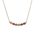 Exquisite Rose Gold Plated Silver 925 Jewelry Natural Tourmaline Necklace for Women Anniversary Gift