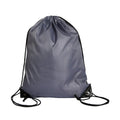 Promotional Gift Custom Silver Drawstring Backpack CMYK Silk Screen Printing Nylon Material Gym Workout Use Custom Logo Option